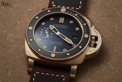 panerai bronzo patina|panerai bronzo submersible.